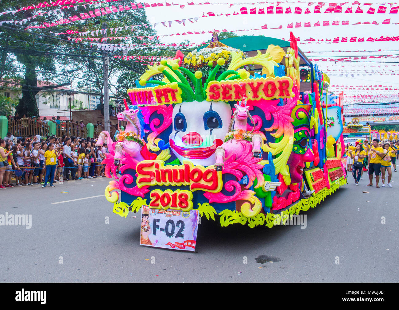 CEBU, PHILIPPINES JAN 21 Parade float in the Sinulog festival in