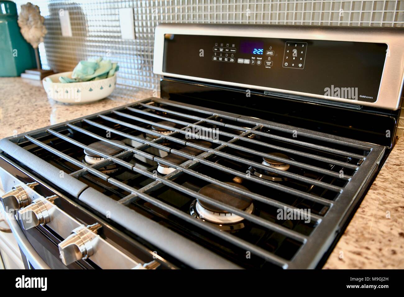 Whirlpool range top inside kitchen Stock Photo Alamy