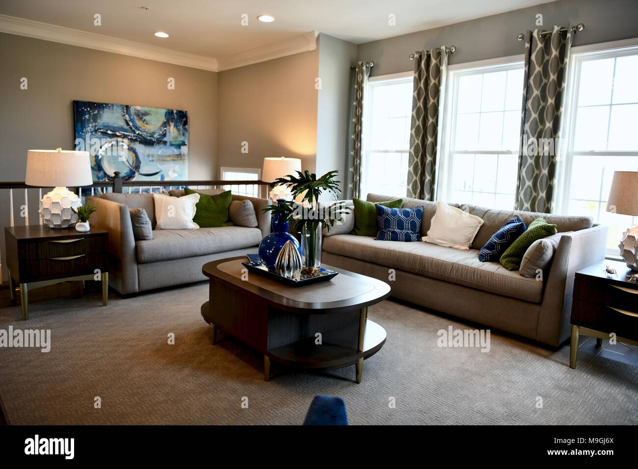 View Of Living Room From Inside A Modern House Stock Photo Alamy