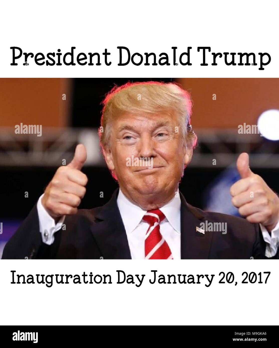 President Donald Trump Inauguration Day January 20, 2017 Stock Photo