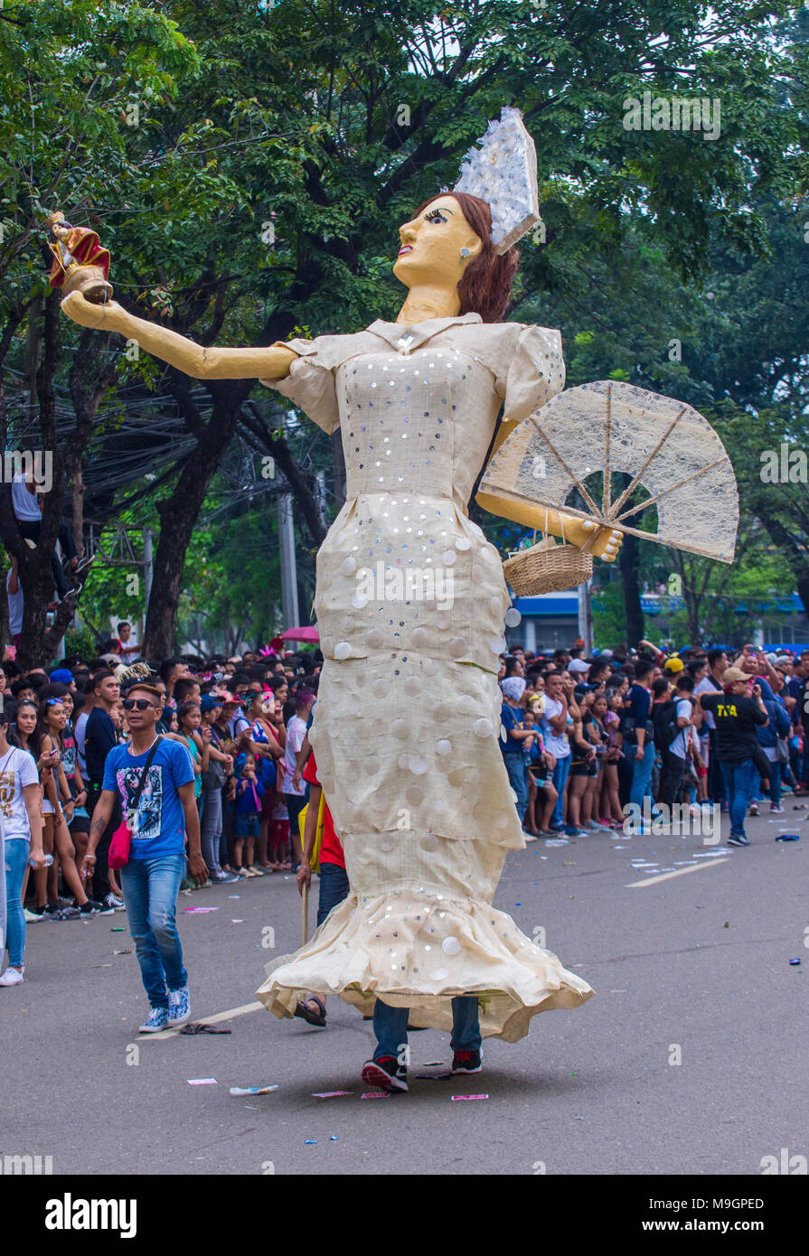 CEBU , PHILIPPINES JAN 21 Giant Puppet at the Sinulog festival in Cebu Philippines on