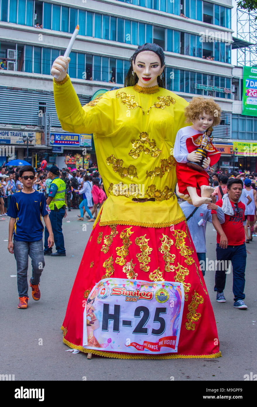 Giant Puppet at the Sinulog festival in Cebu Philippines Stock Photo