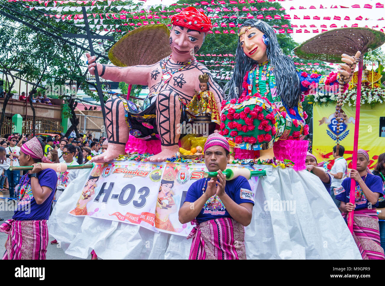 Giant Puppets at the Sinulog festival in Cebu Philippines Stock Photo Alamy