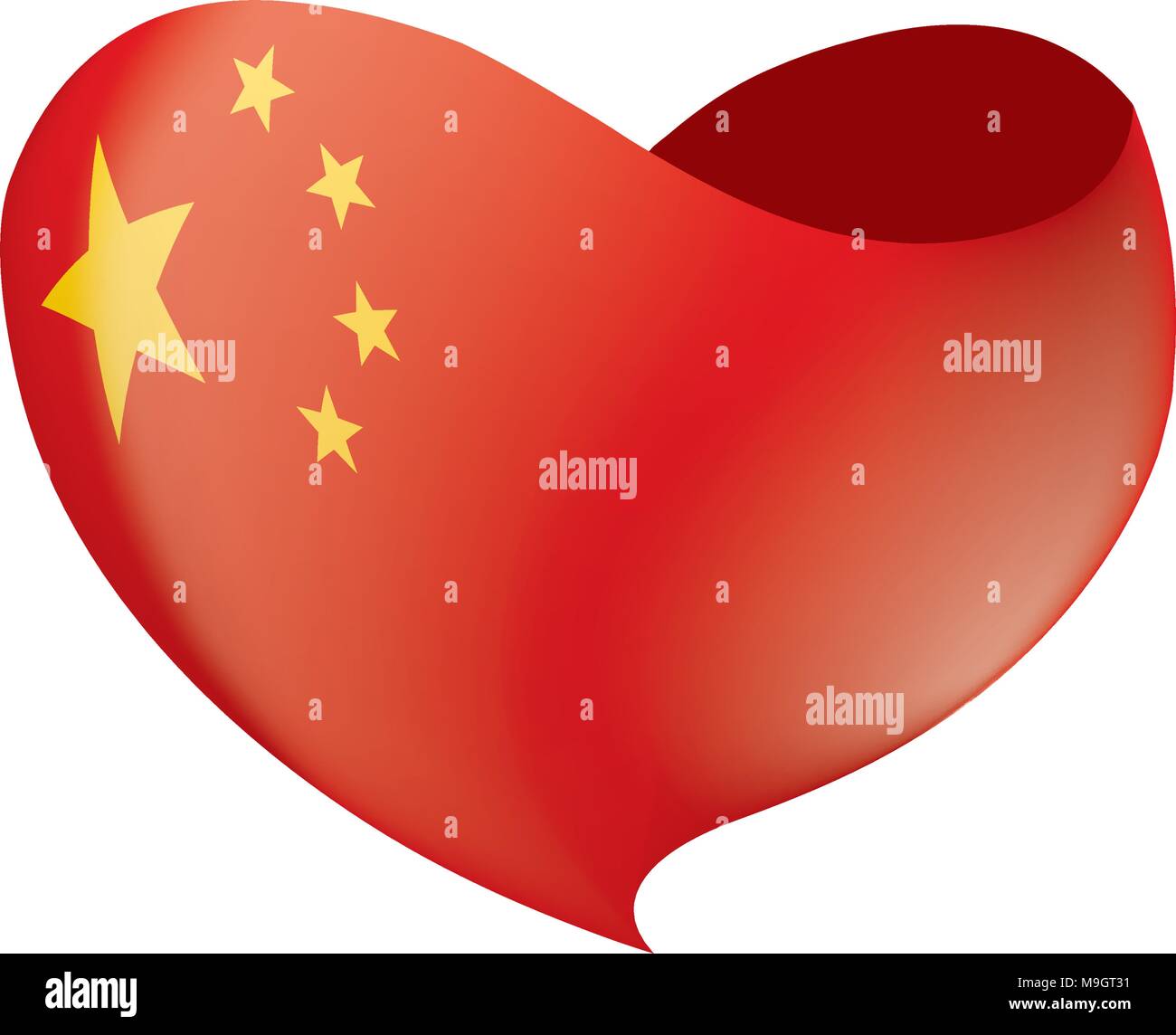 Heart with chinese flag hi-res stock photography and images - Alamy