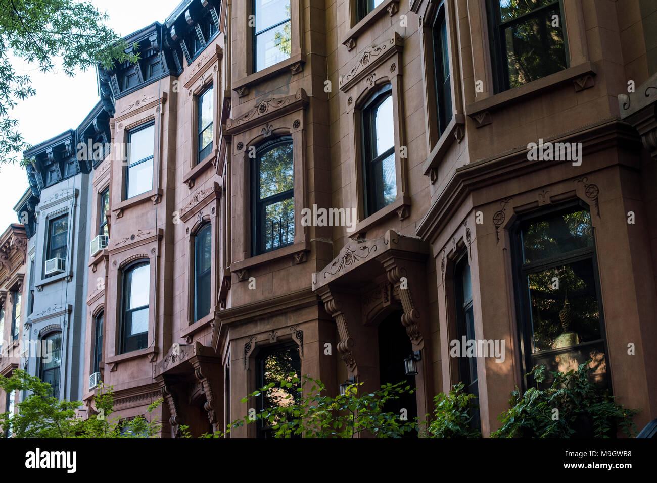 Row of Brownstones, Brooklyn, New York Stock Photo Alamy