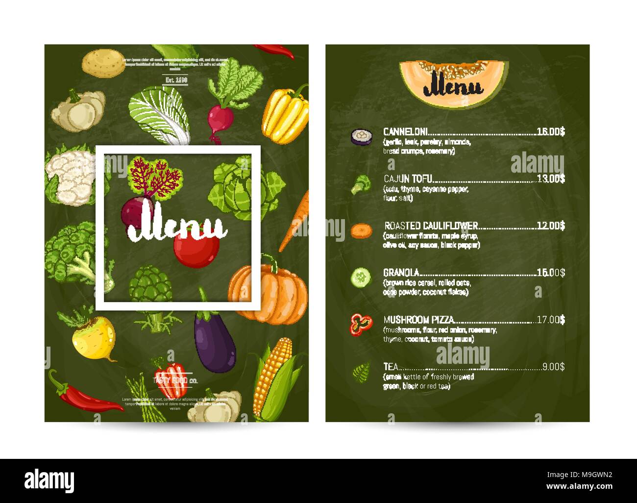 Vegetarian food menu outlet