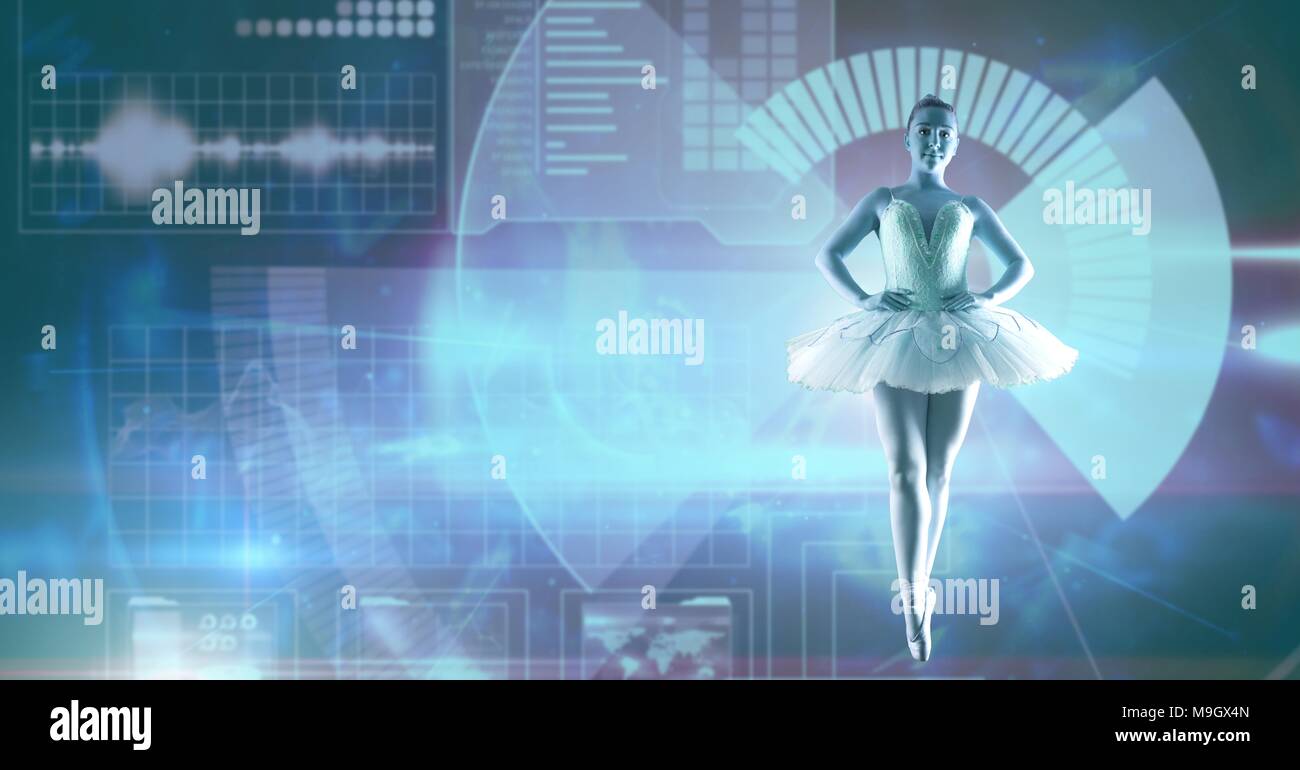 Ballet dancer with digital technology interface Stock Photo - Alamy