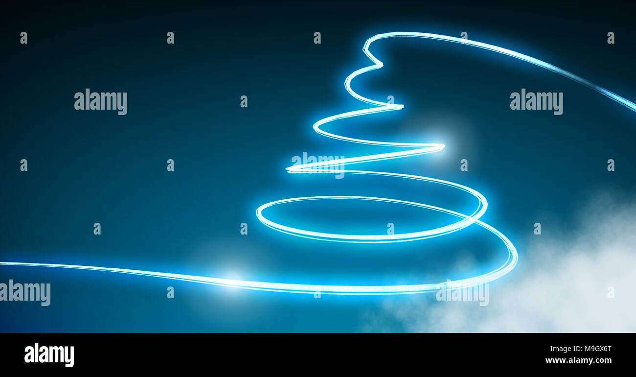Blue glowing lines in space hi-res stock photography and images - Alamy