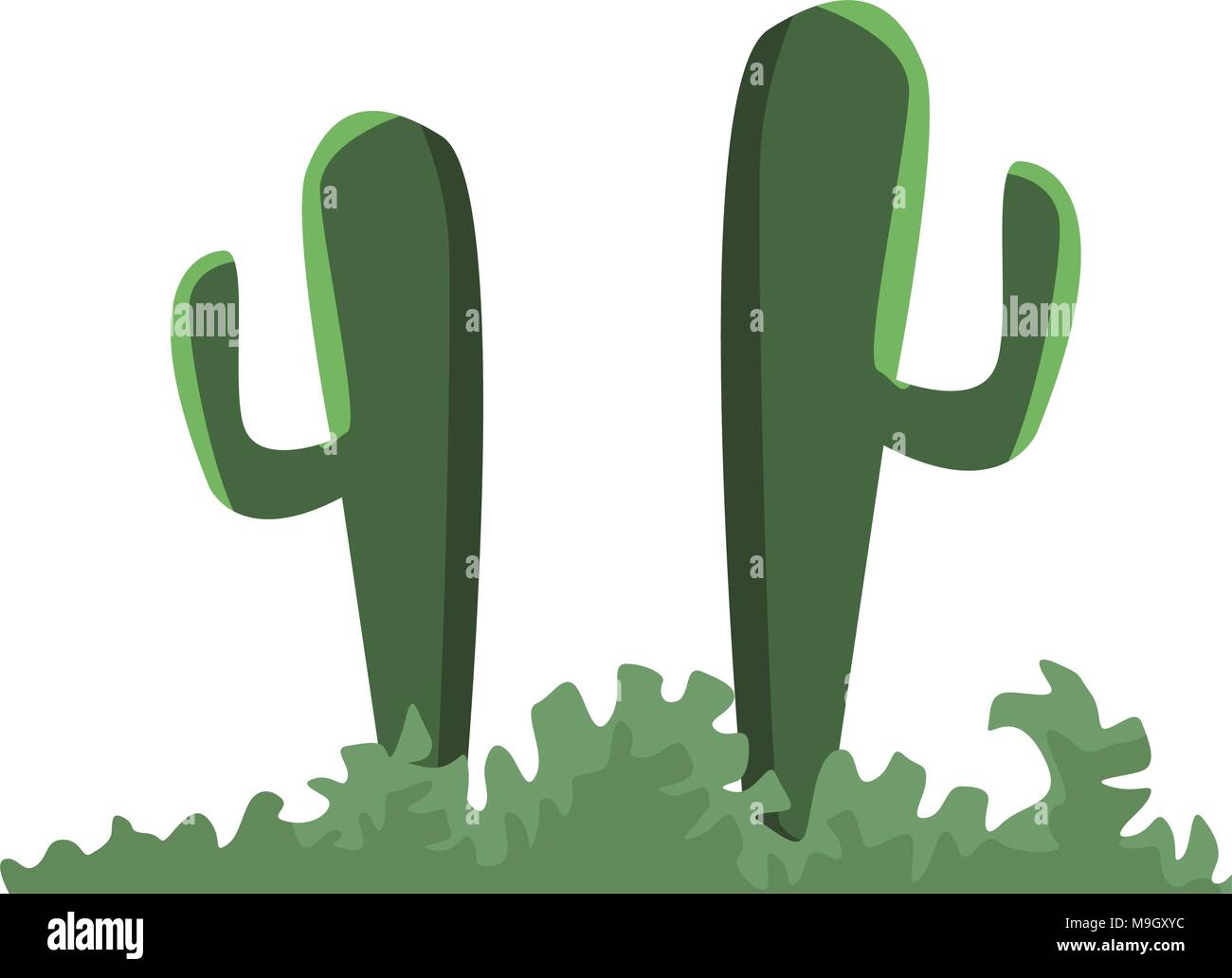 Desert cactus plants vector illustration graphic design Stock Vector ...