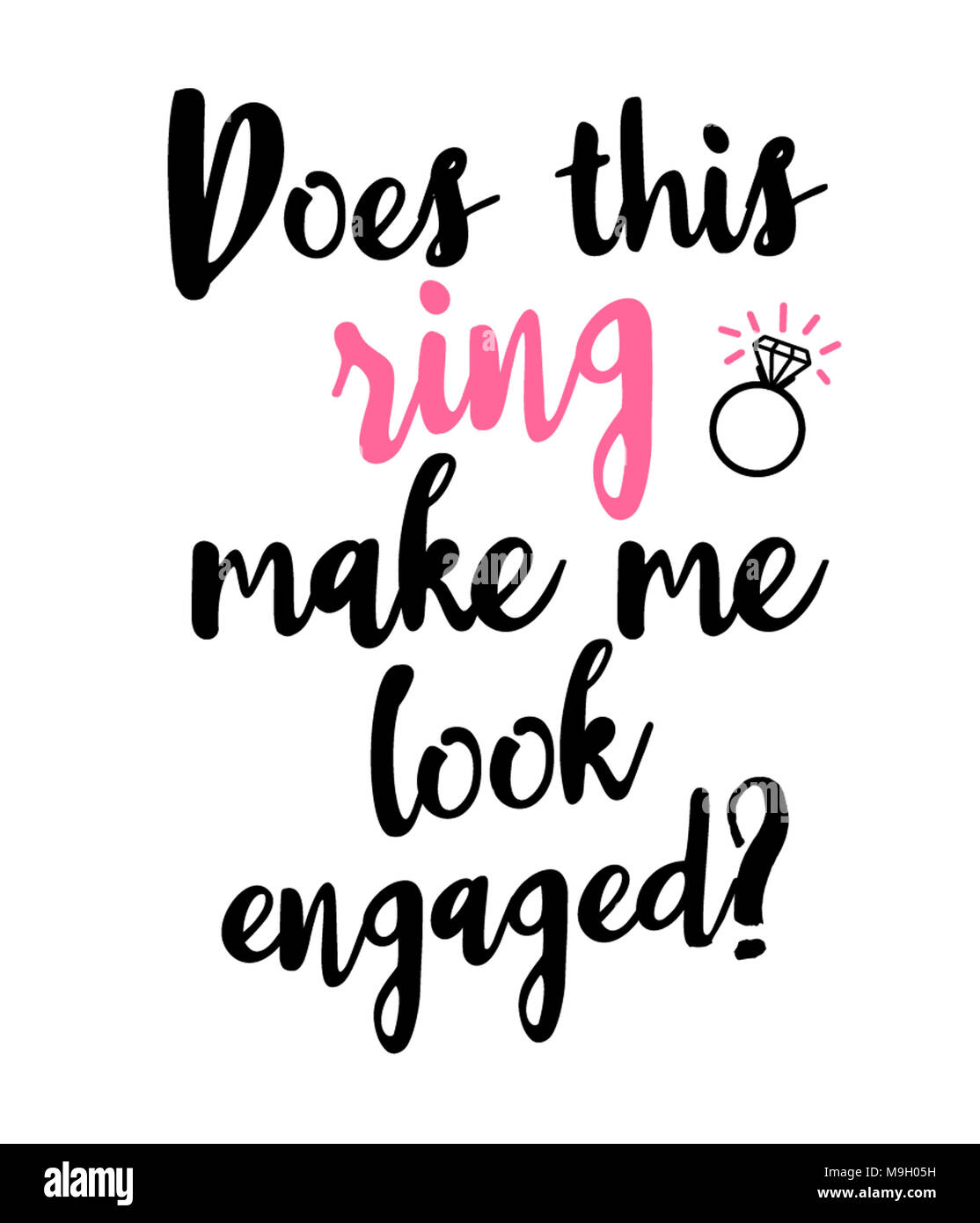 Does this ring make me look engaged Stock Photo