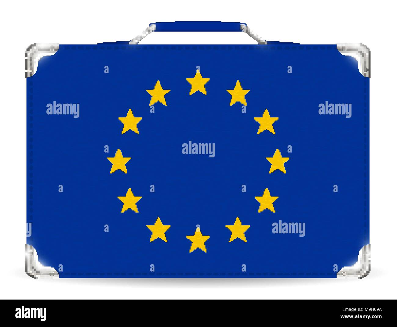 europe flag on suitcase travel bag vector Stock Vector Image & Art Alamy