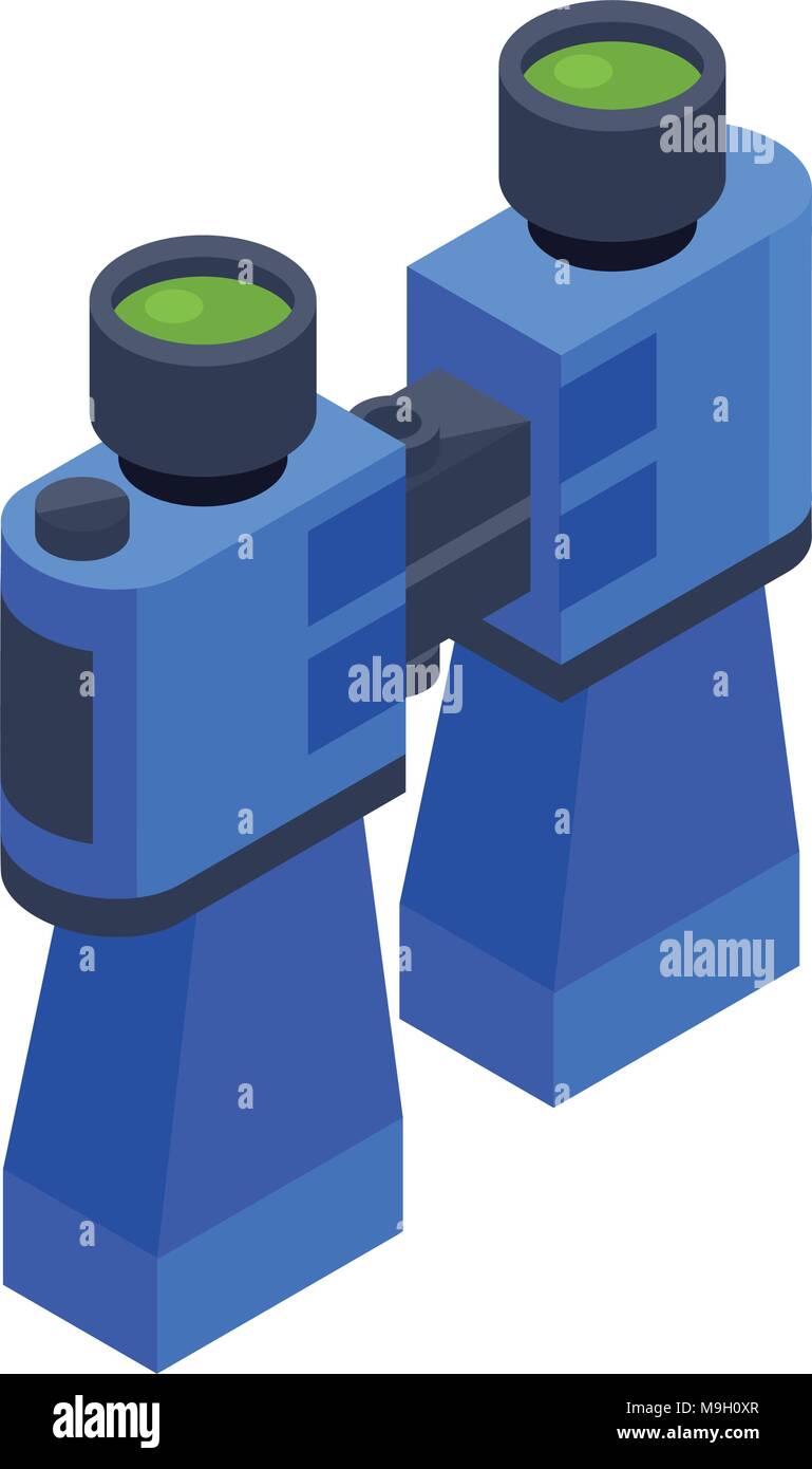 Blue Binoculars Isometric Icon Stock Vector Image & Art - Alamy