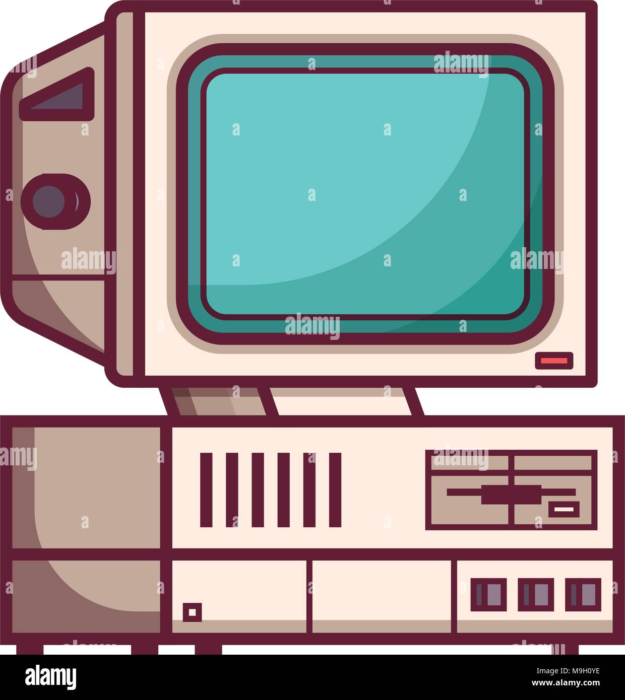 Retro Computer from 90s Stock Vector Image & Art - Alamy