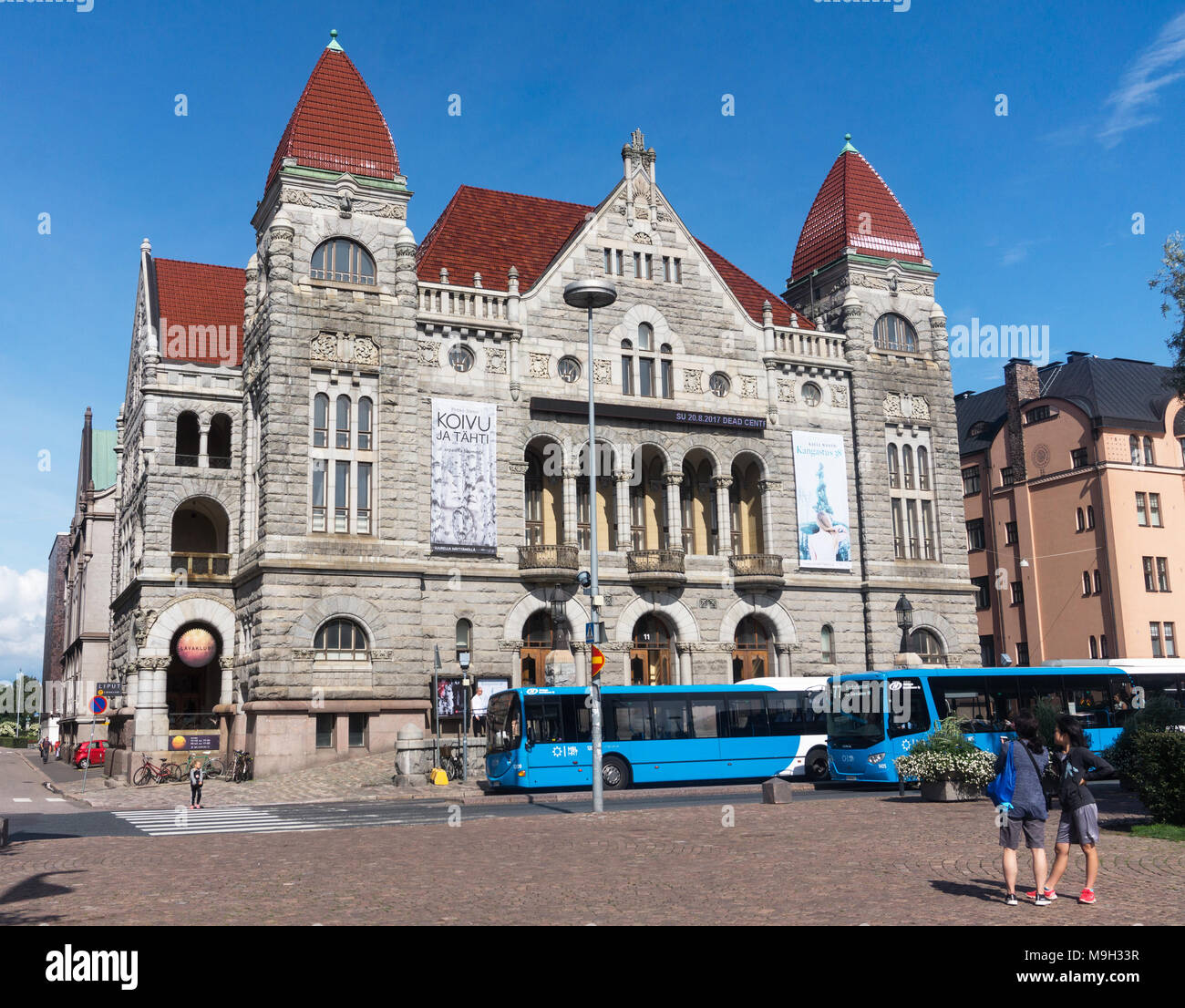 HELSINKI, FINLAND - AUGUST 20, 2017: Finnish National Theatre, the