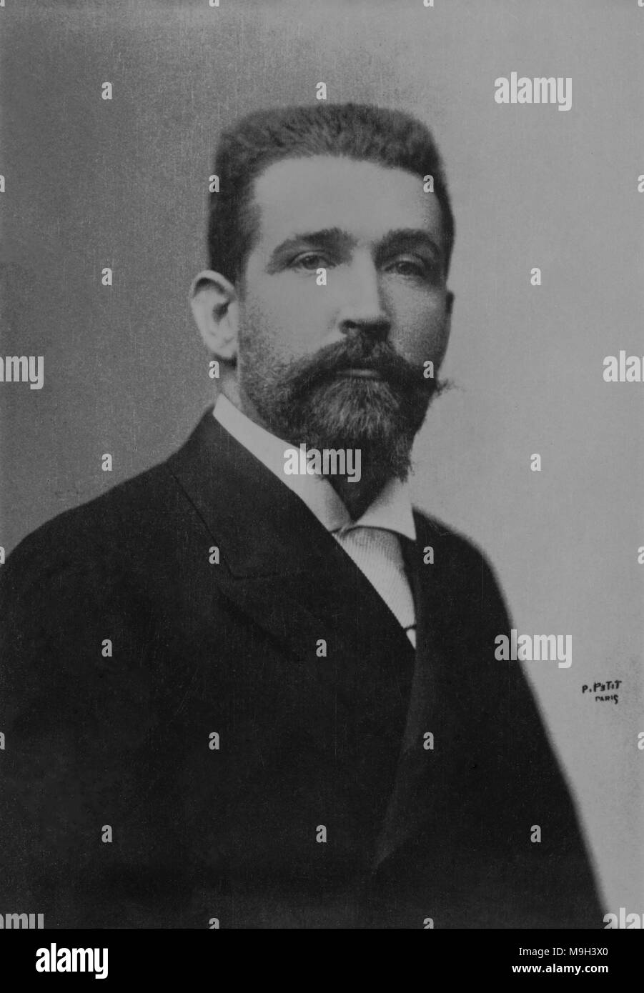 Portrait of the explorer Emile Auguste Leon Hourst ( 1864 - 1940 )  -  photography by    Pierre Petit Stock Photo