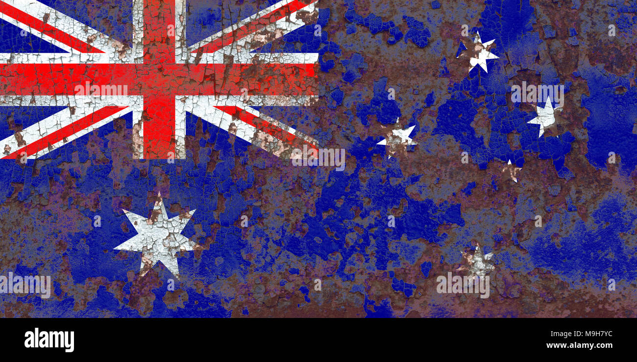 Old Australia grunge background flag Stock Photo - Alamy