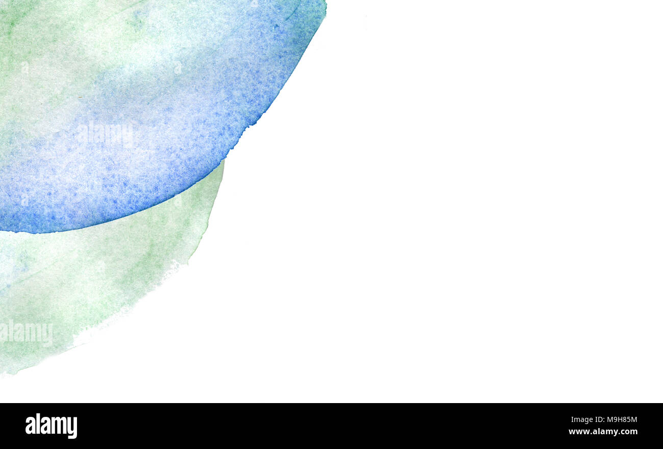 Abstract hand drawn watercolor stain on white background isolated copy ...