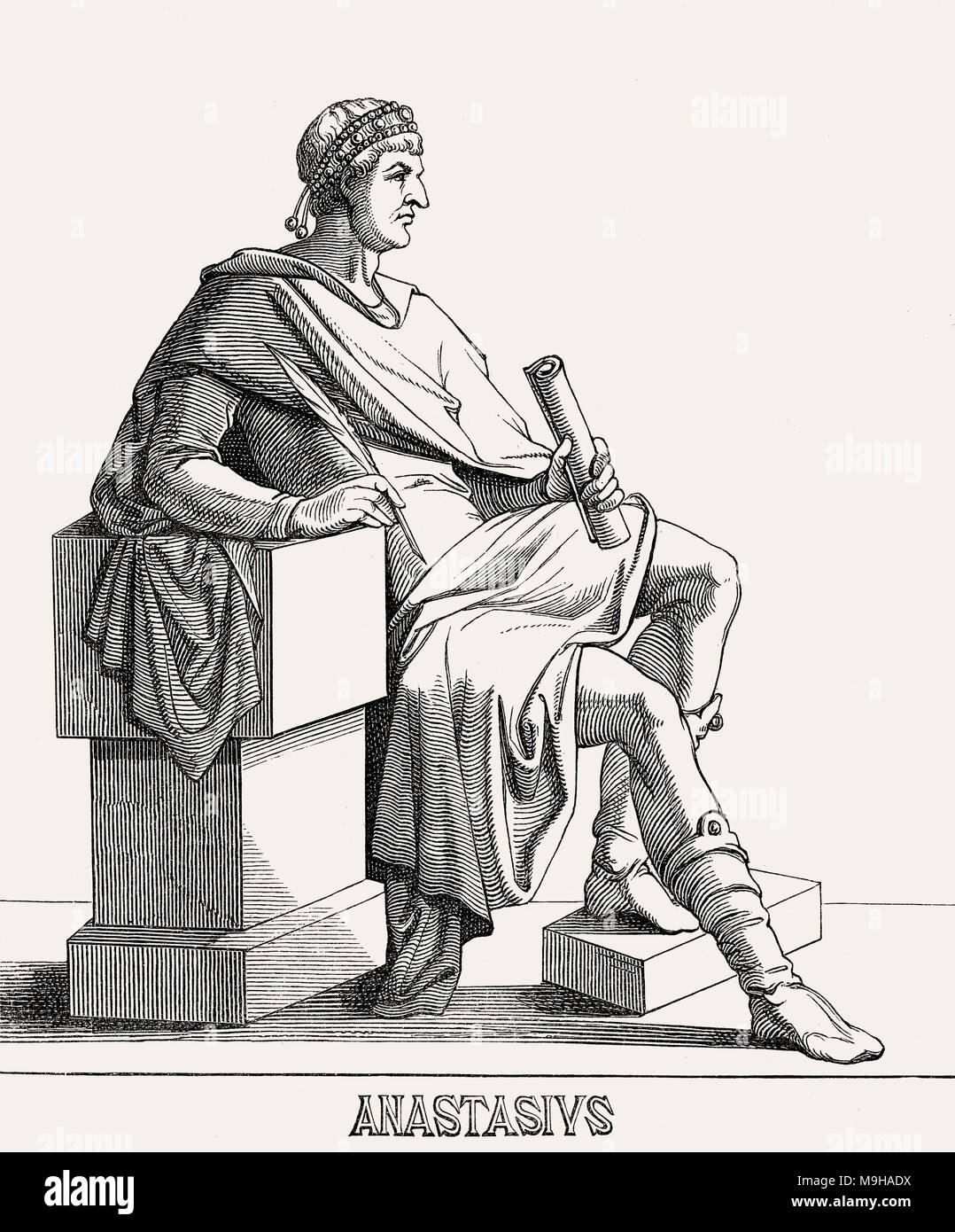 Anastasius I, c., 431 - 518, Eastern Roman Emperor from 491 to 518 Stock Photo