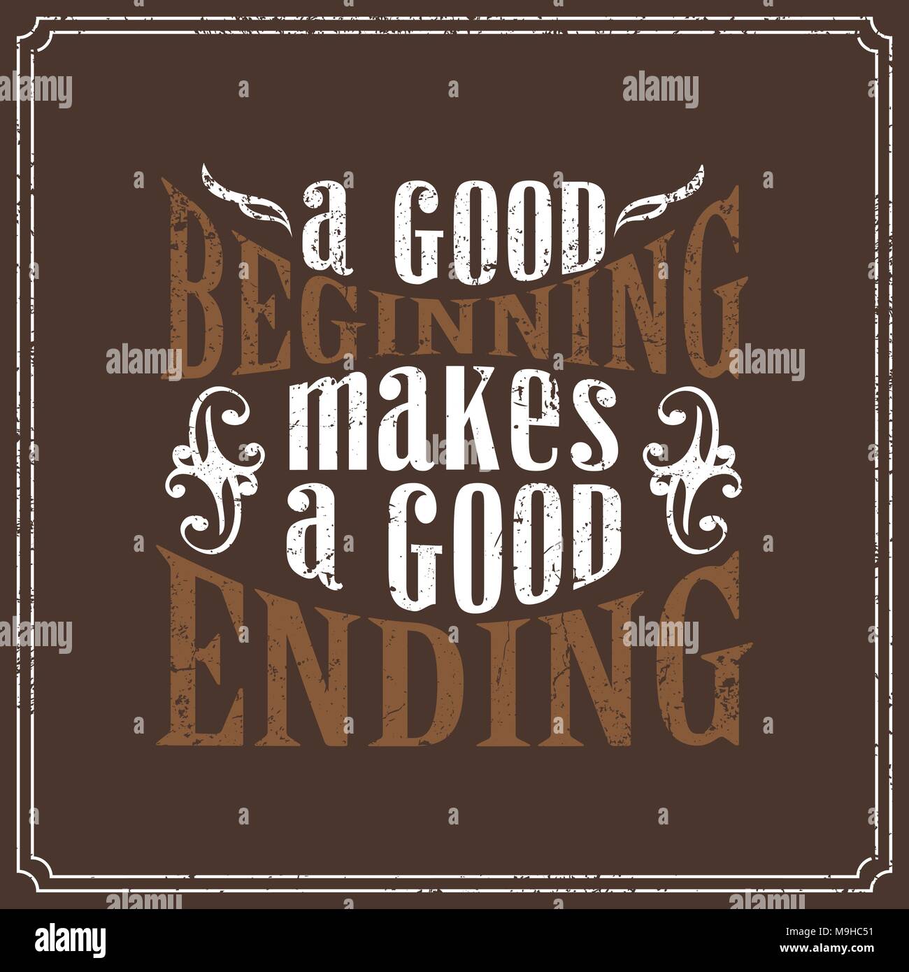 Typographic Designed English Sayings in Vintage Posters