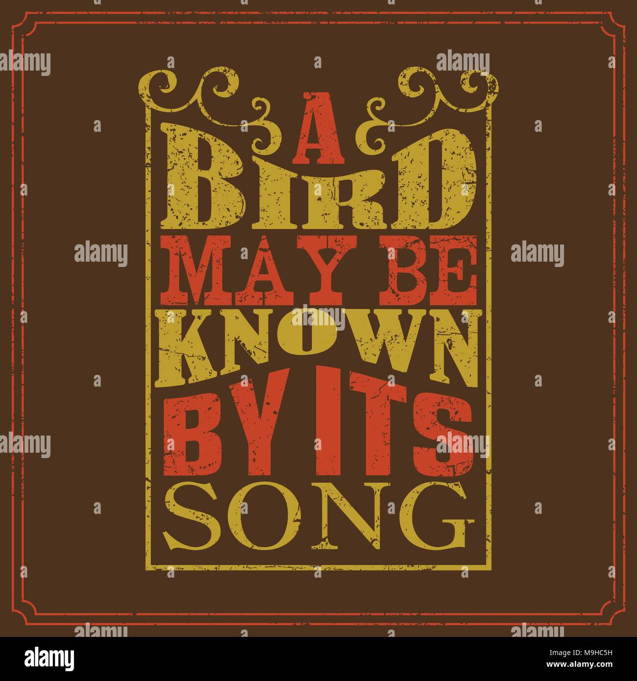 Typographic Designed English Sayings in Vintage Posters