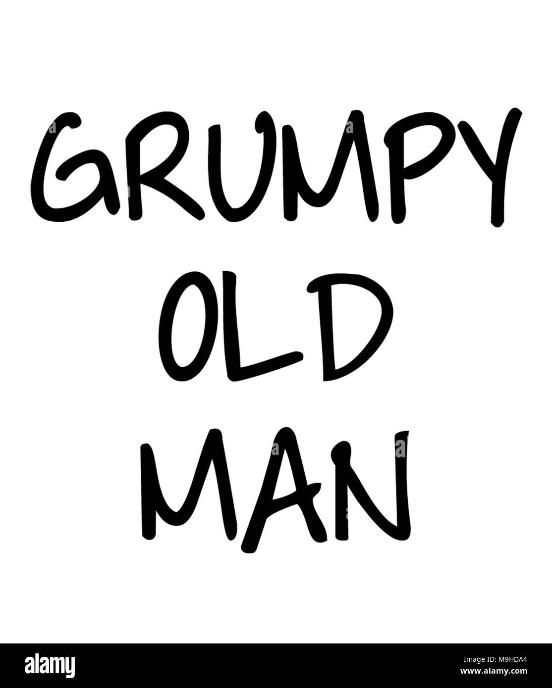 GRUMPY OLD MAN Stock Photo