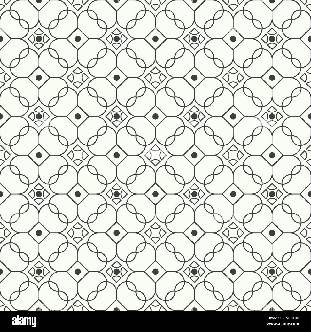 Geometrical seamless pattern. Repeating simple symmetric texture. Modern trendy design Stock Vector