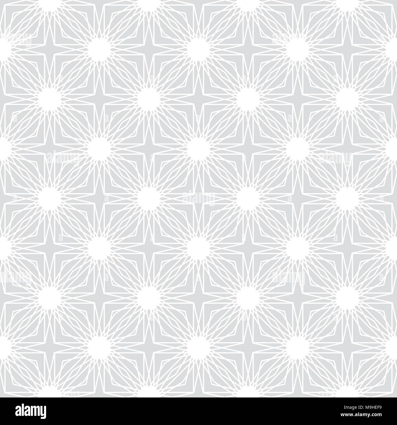 Seamless pattern. Mosaic abstract geometric background. Modern linear texture. Regularly repeating geometrical tiled grid with random intersecting thi Stock Vector