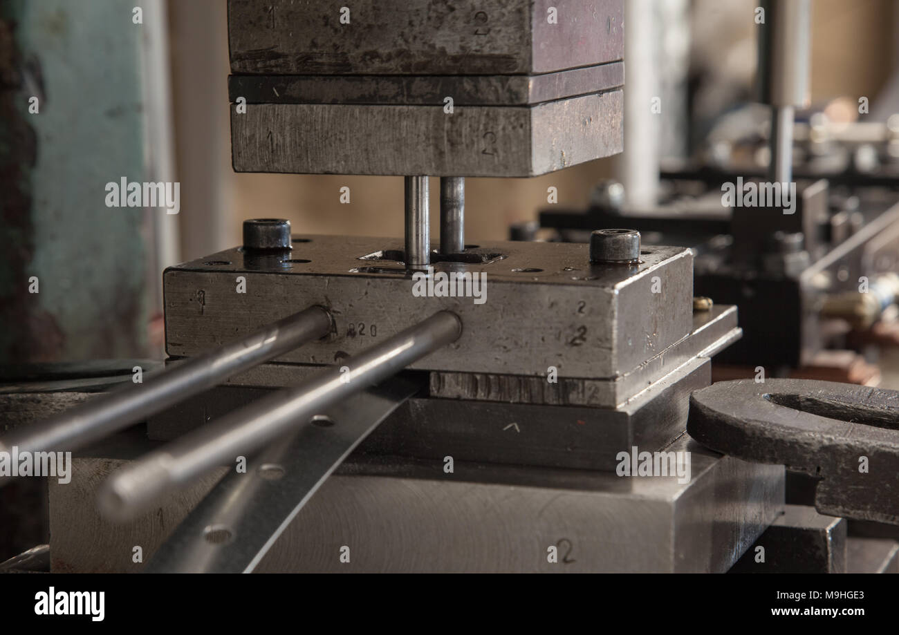 Old Punching Hydraulic Press Stock Photo