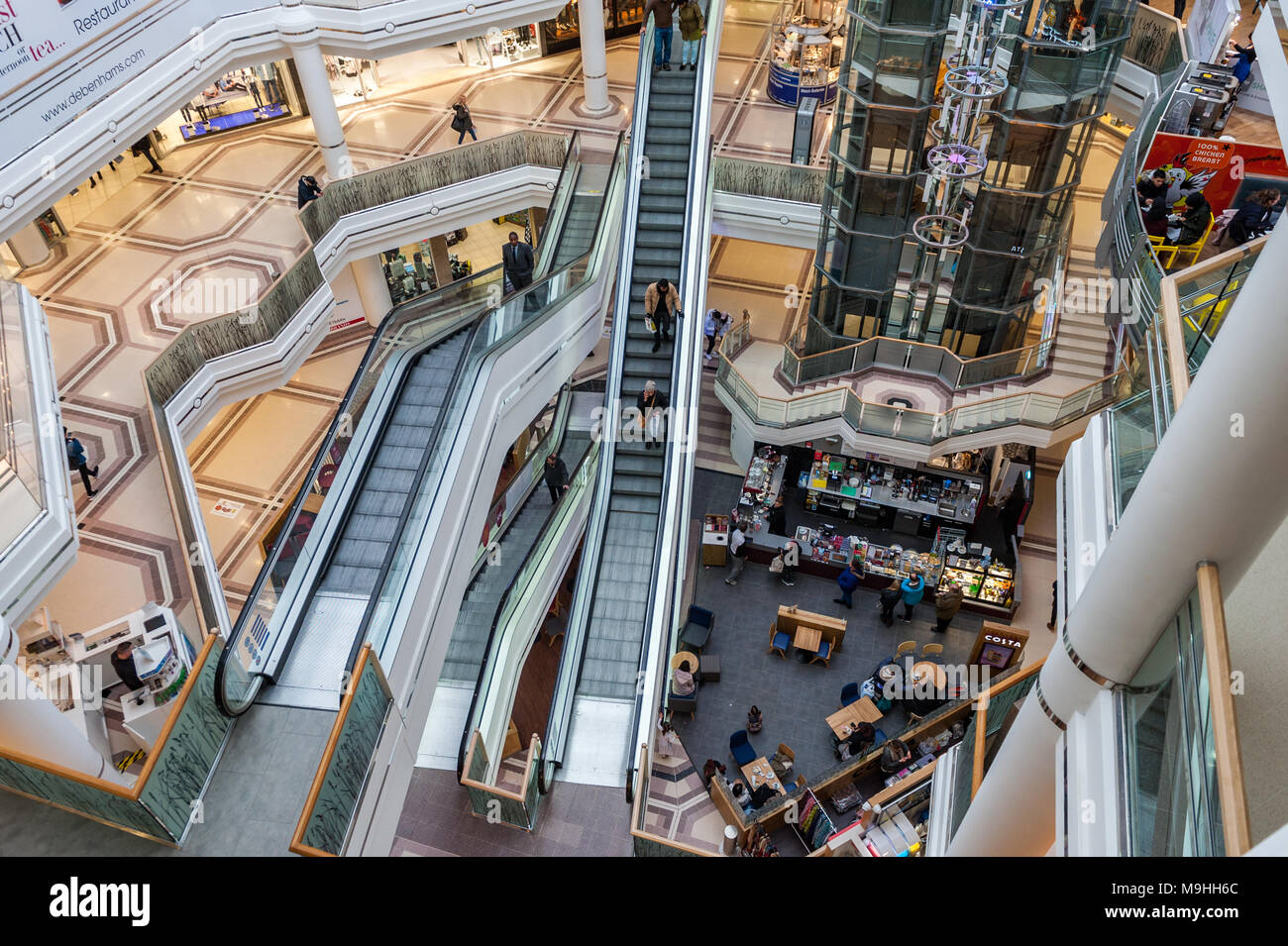 Interior of West Orchards Shopping Centre, Coventry, West Midlands, United Kingdom. Stock Photo
