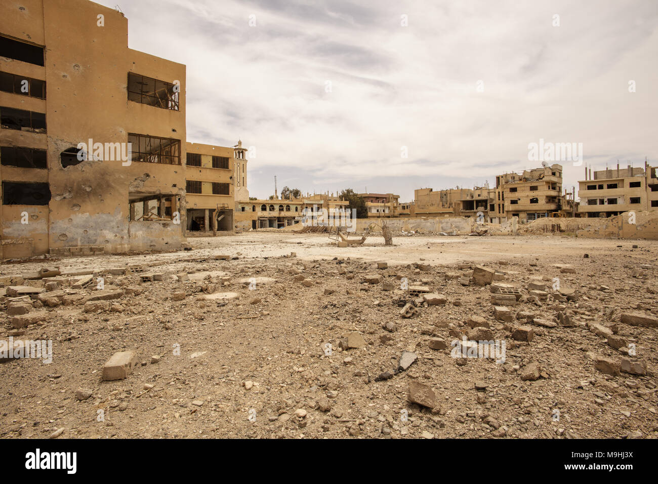 Town near Palmyra in Syria Stock Photo