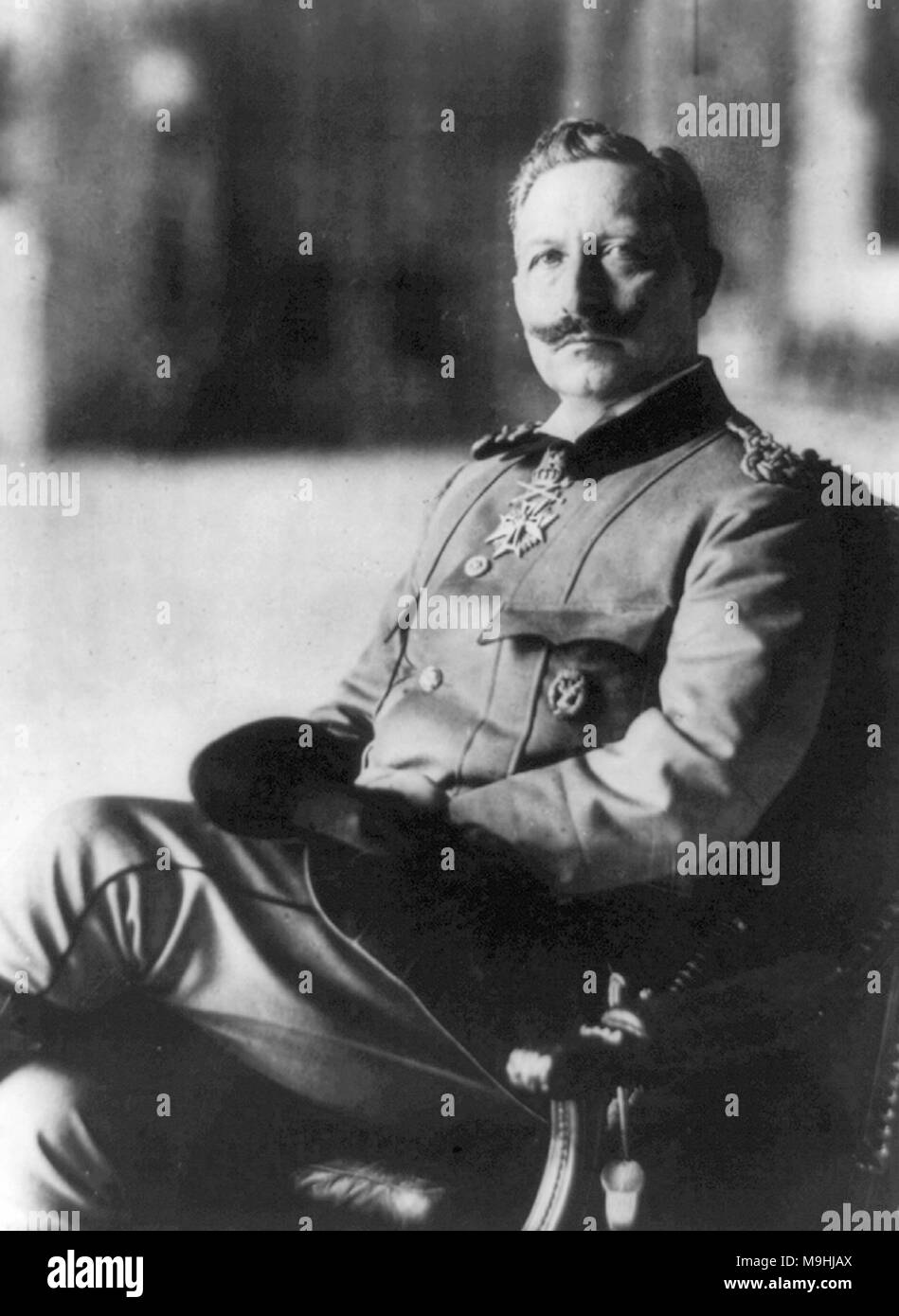 German emperor Wilhelm II Stock Photo