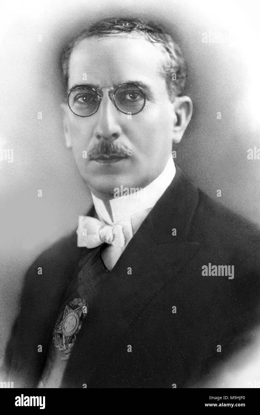 Artur da Silva Bernardes (1875 – 1955) Brazilian politician who served as 12th President of Brazil during the First Brazilian Republic. Stock Photo