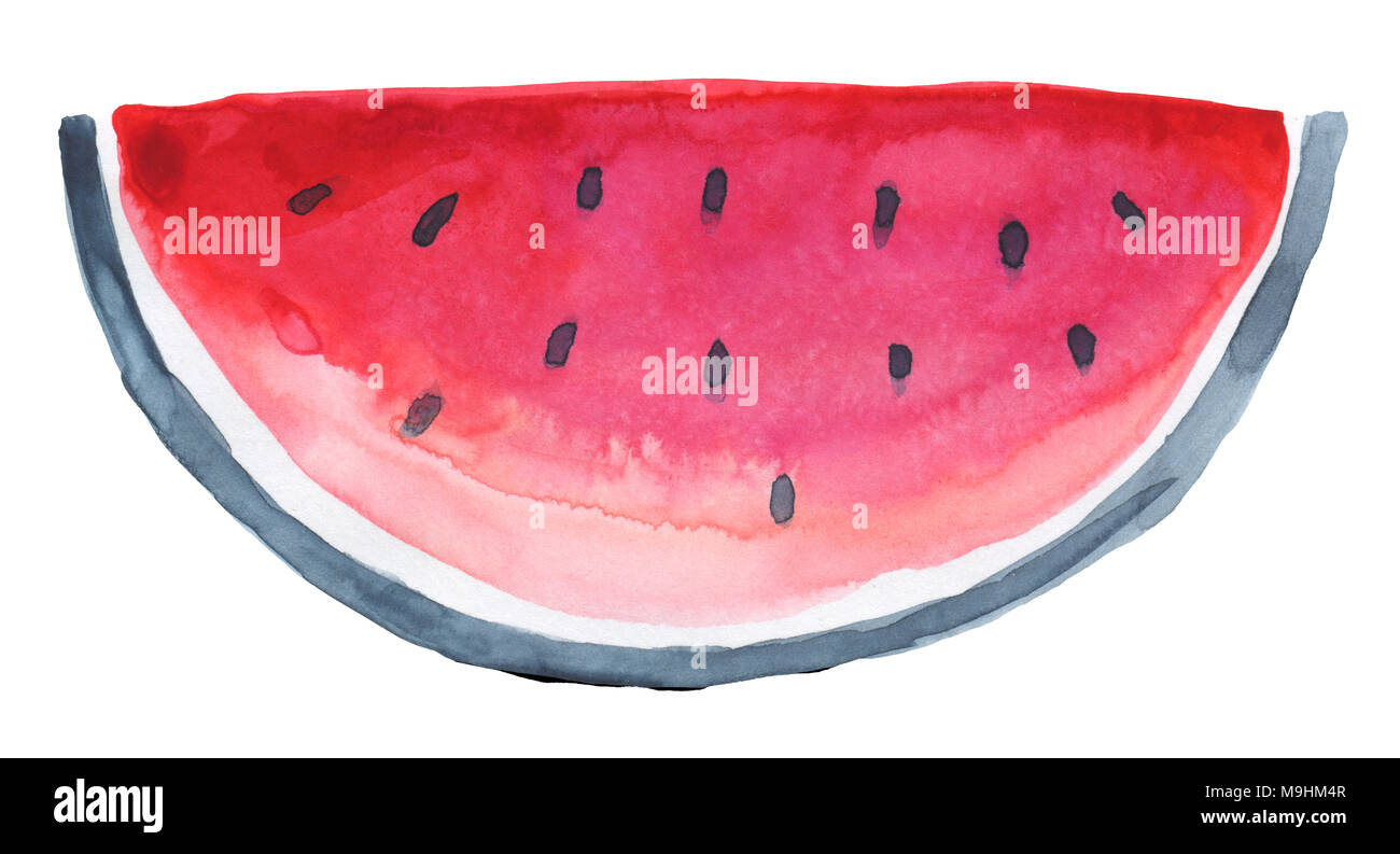 Watermelon slices. Isolated on white background Stock Photo - Alamy
