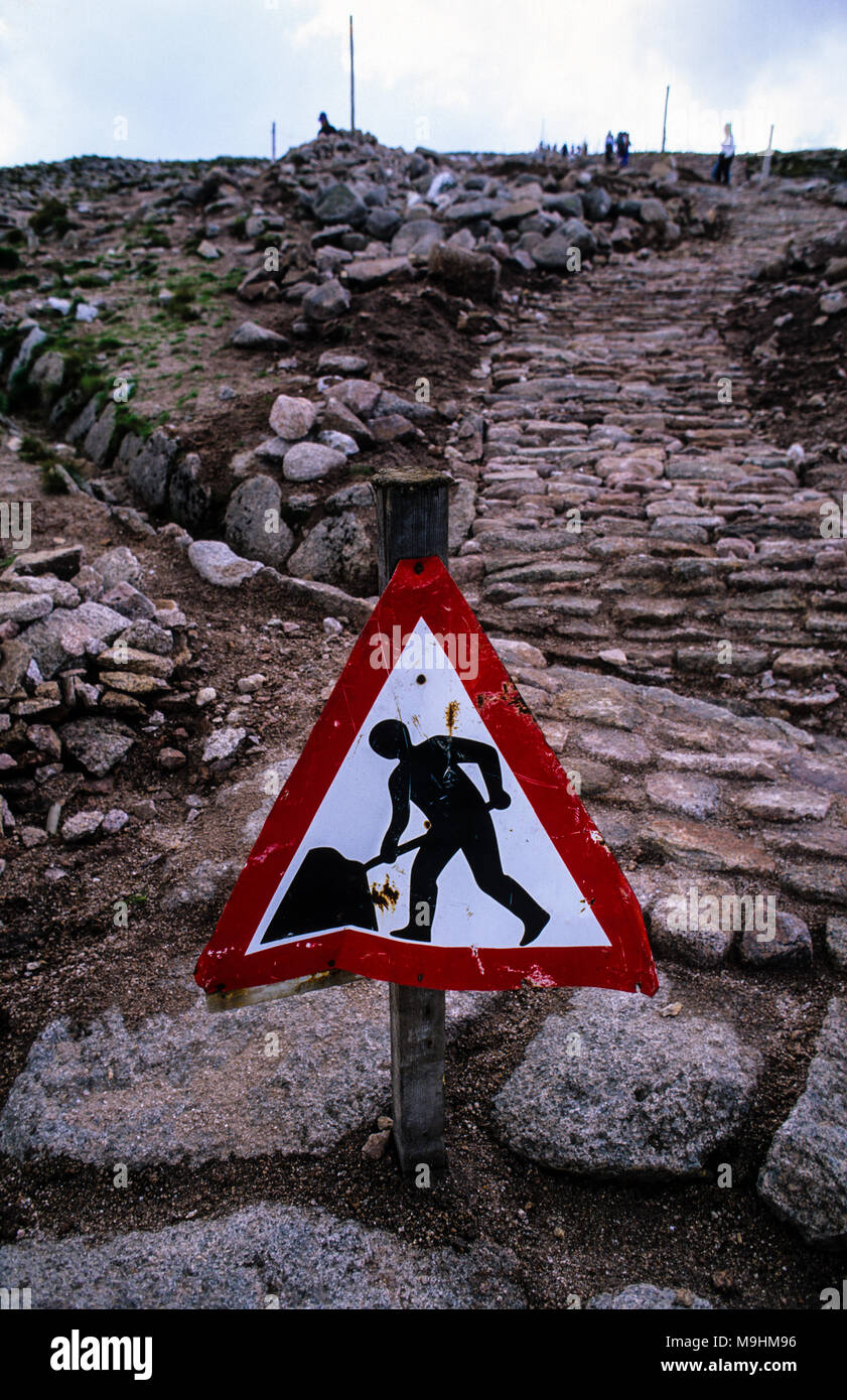 Path Maintenance, Cairngorm Mountain, Cairngorms, Highlands, Scotland, UK. Stock Photo