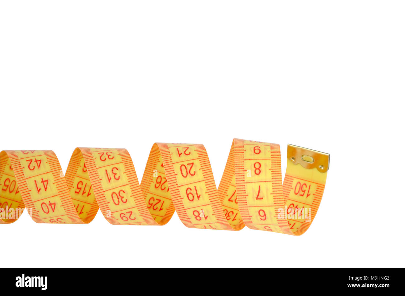 Tape measure on a white background Stock Photo - Alamy