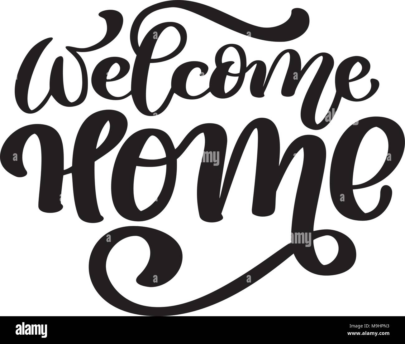 Welcome to Our Home Calligraphy Art