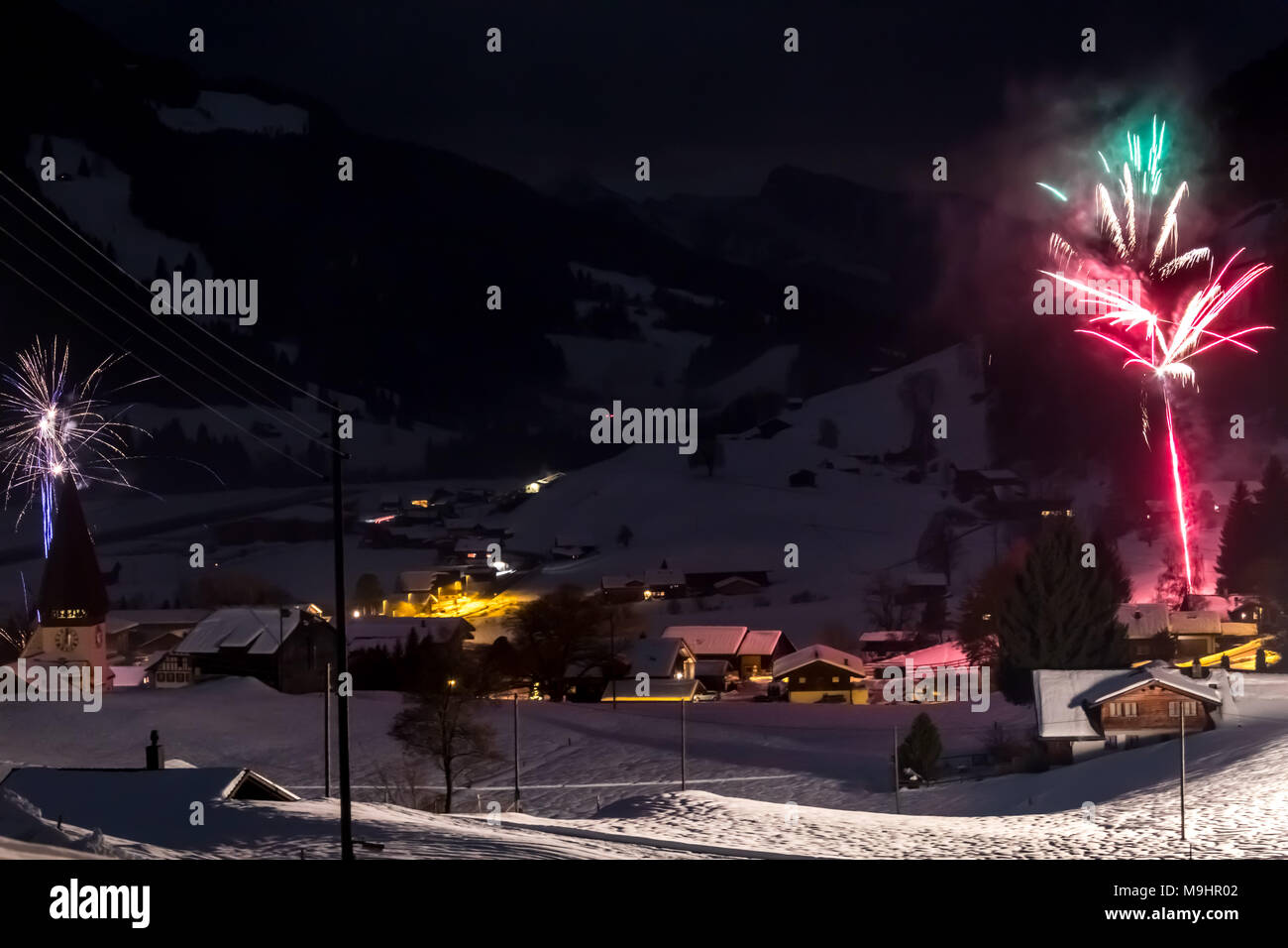 Fireworks switzerland new years eve hires stock photography and images