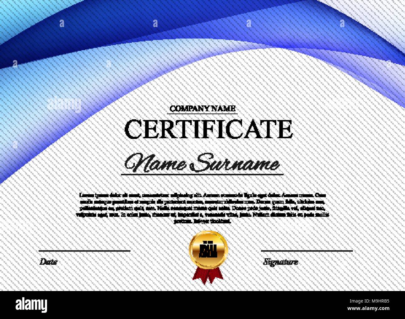Certificate template Background. Award diploma design blank. Vector
