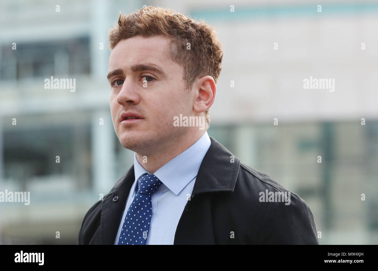 Ireland and Ulster rugby player Paddy Jackson arriving at Belfast Crown