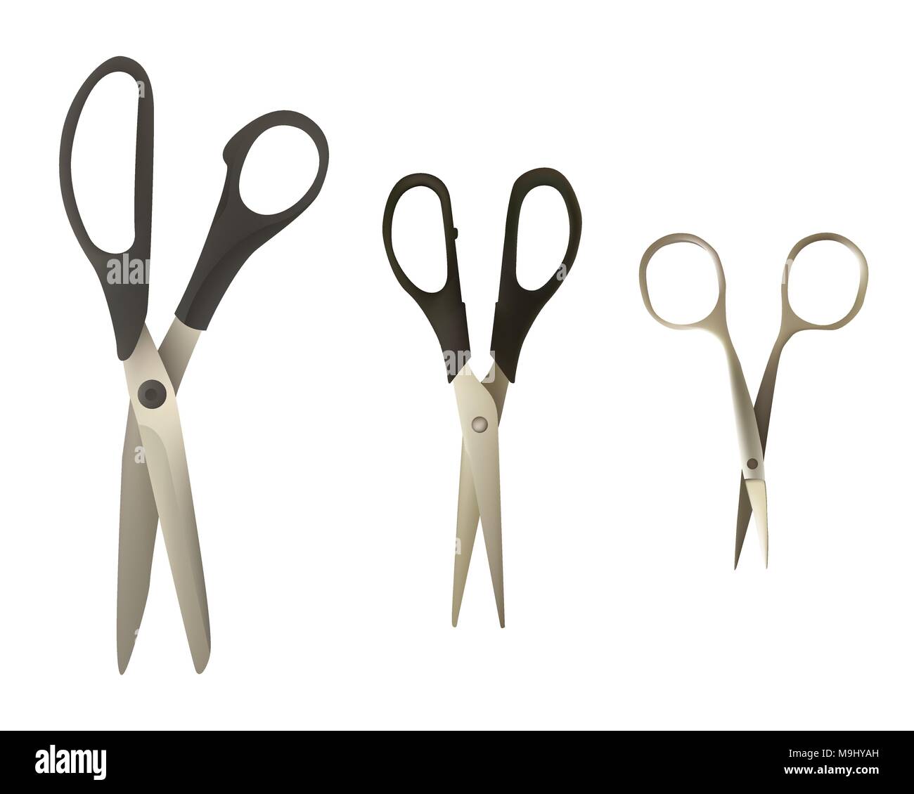 A set of scissors of different types Stock Vector Image & Art Alamy