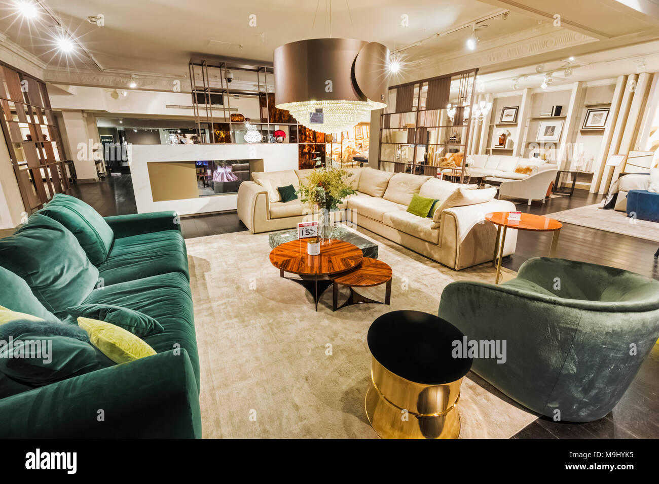 England, London, Knightsbridge, Harrods, Furniture Display Stock Photo