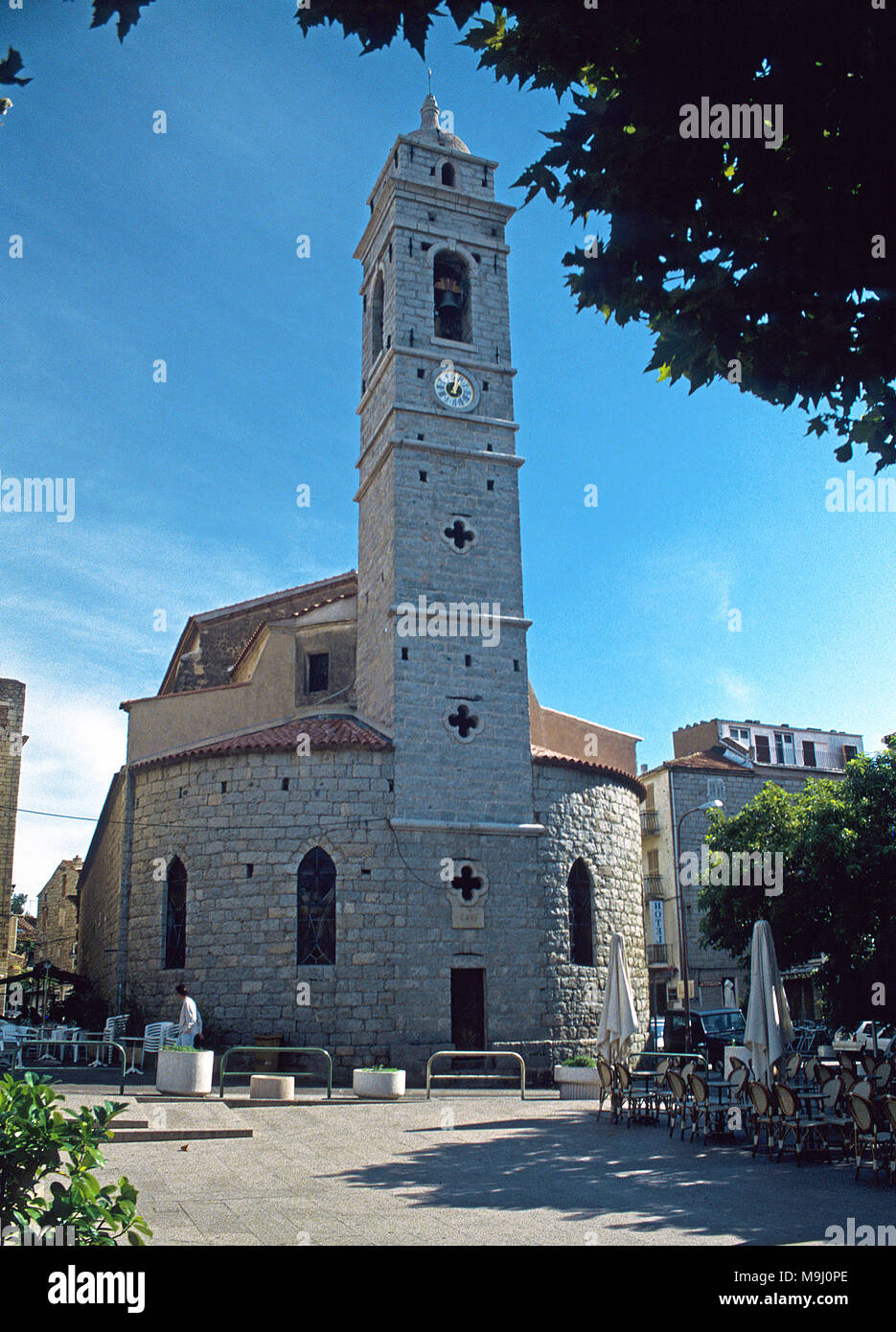 St. Jean-Baptiste church, Porto-Vecchio, Corse-du-Sud, Corsica, France, Mediterranean, Europe Stock Photo