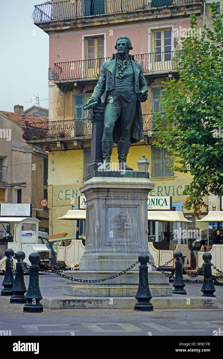 Memorial, monument to Pascal Paoli, Corte, Corsica, France, Europe Stock Photo