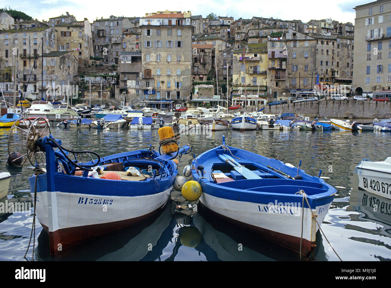 Historic old town and harbour of Bastia, Corsica, France, Mediterranean, Europe Stock Photo