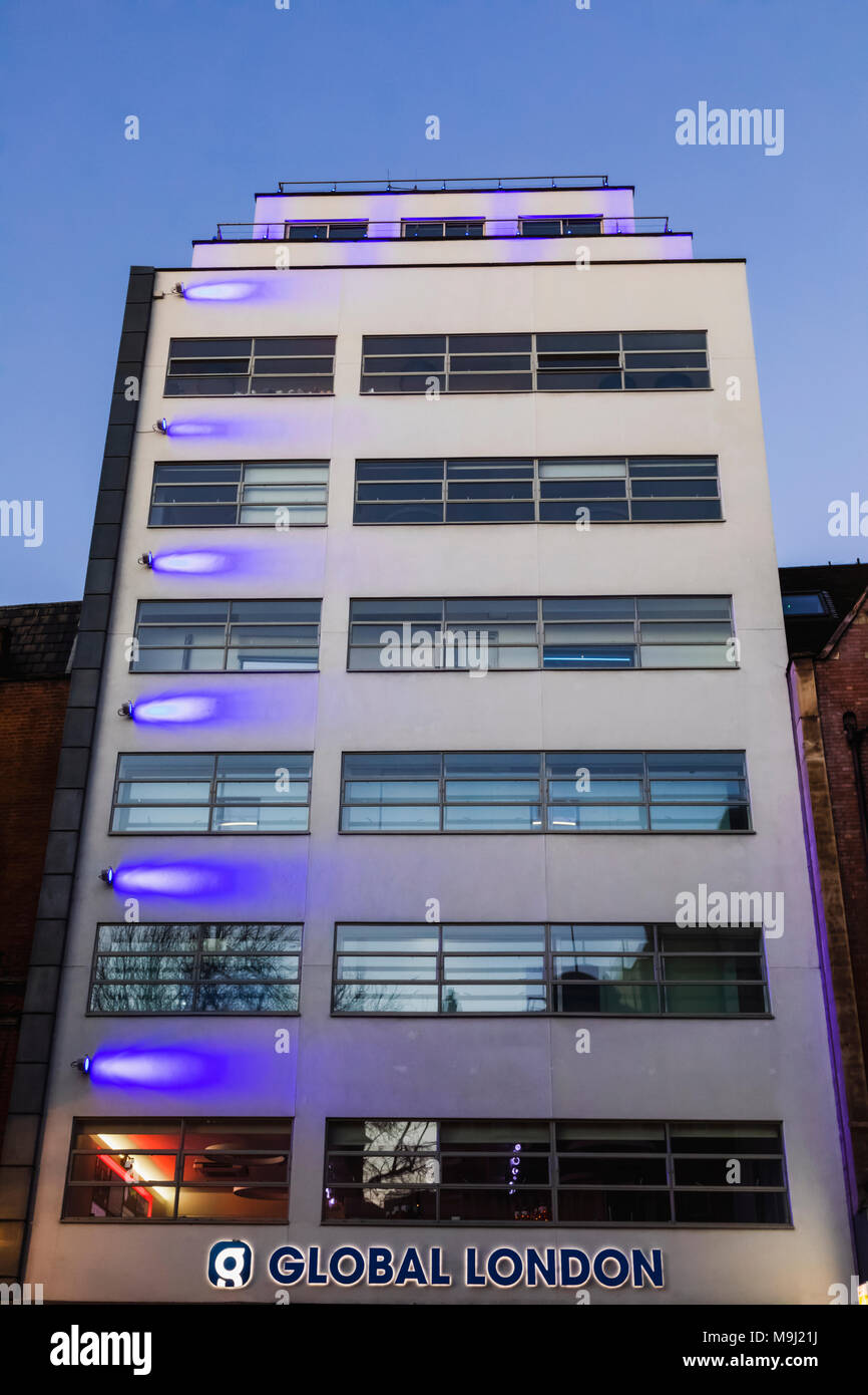 England, London, Charing Cross Road, Global London Broadcasting Building Stock Photo Alamy