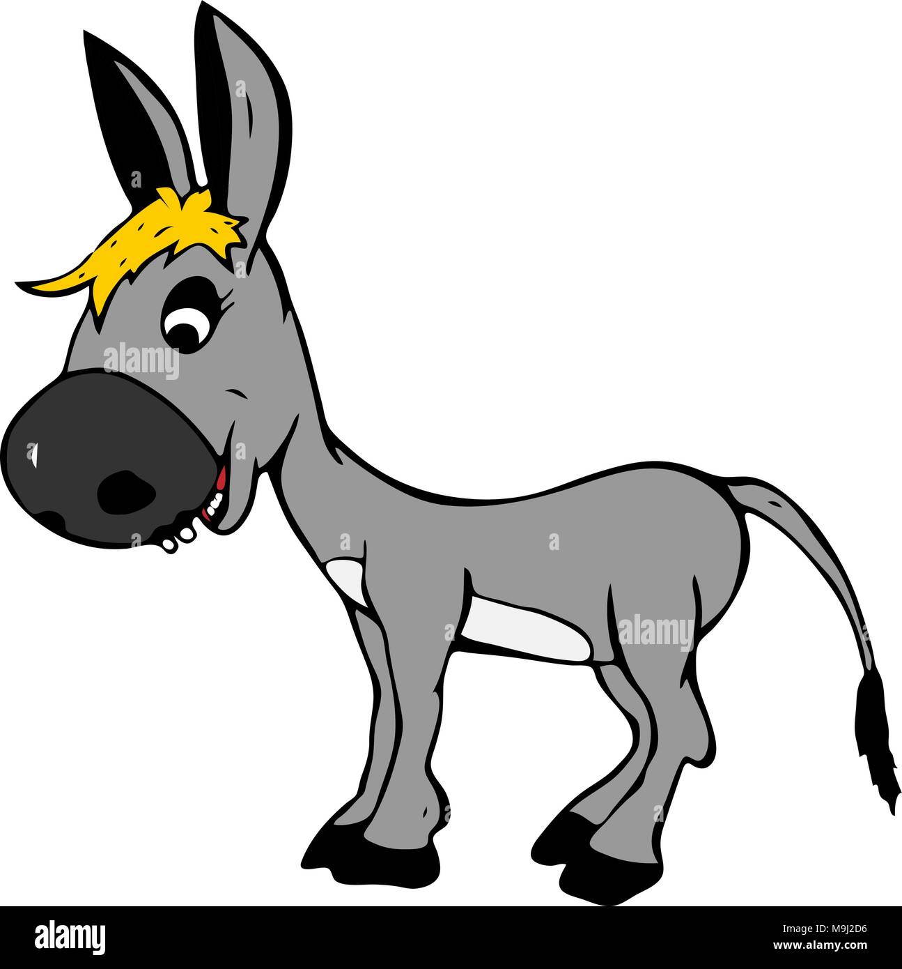 smiling gray baby donkey girl with yellow bangs, hand drawn cartoon character isolated on white background Stock Vector Image & Art - Alamy smiling gray baby donkey girl with yellow bangs, hand drawn cartoon character isolated on white background Stock Vector Image & Art - Alamy