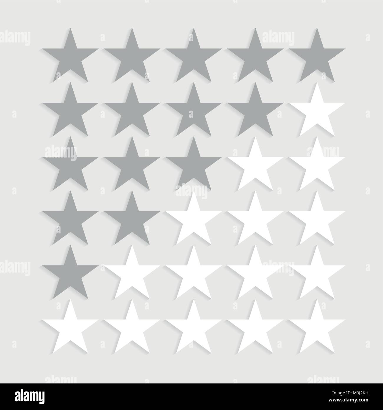 Star rating symbols. Stock Vector