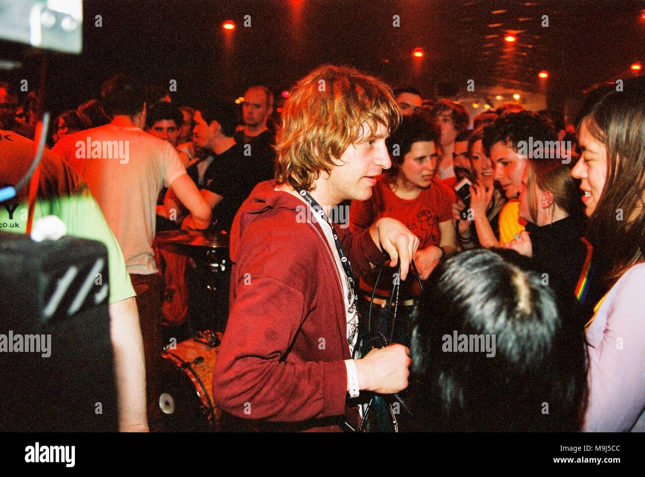 American noise rock band Lightning Bolt performing at All Tomorrows Parties A.T.P, 3rd April 2004, Camber, Rye, United Kingdom. Stock Photo