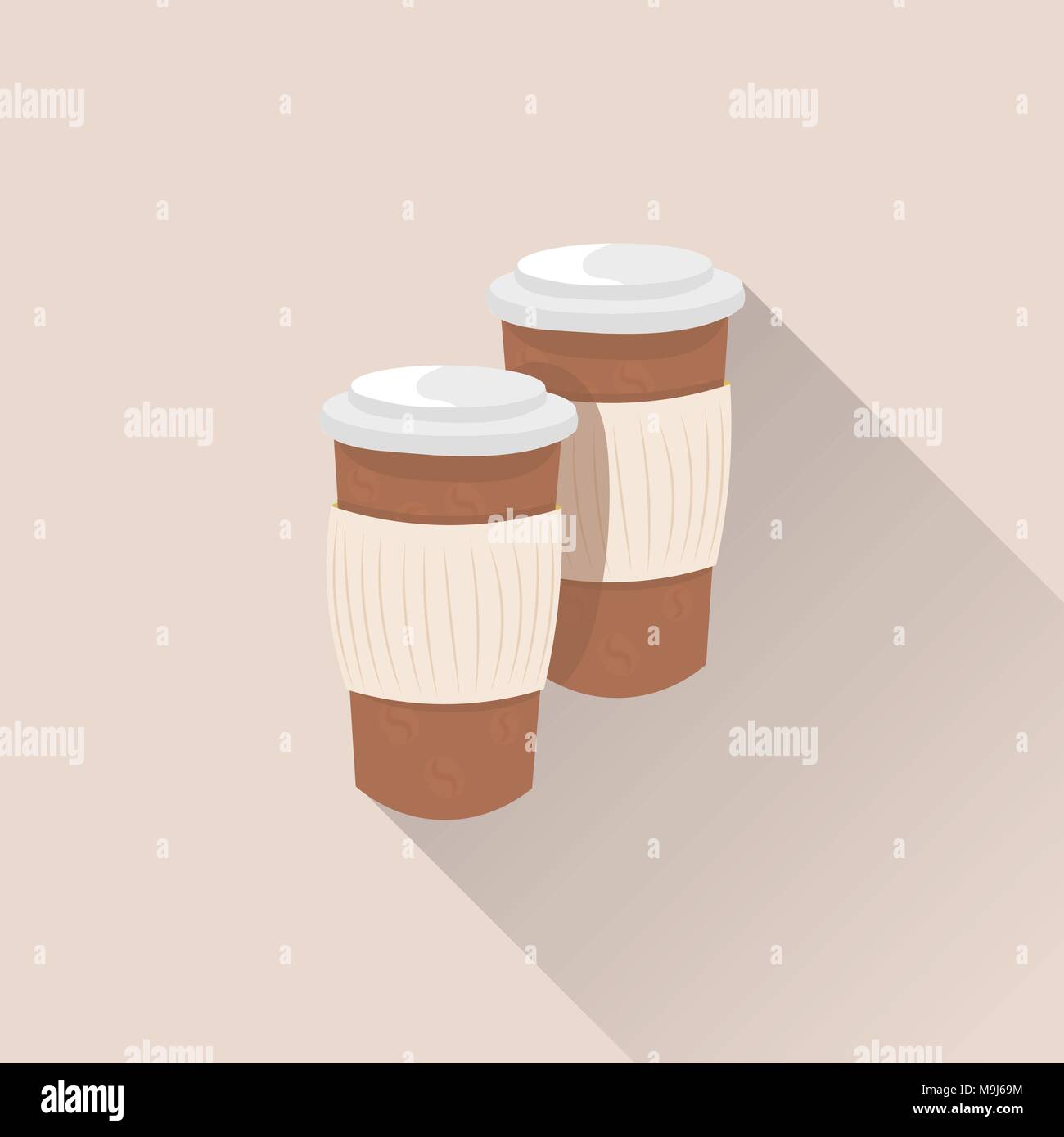 White paper cups Stock Vector Images - Alamy