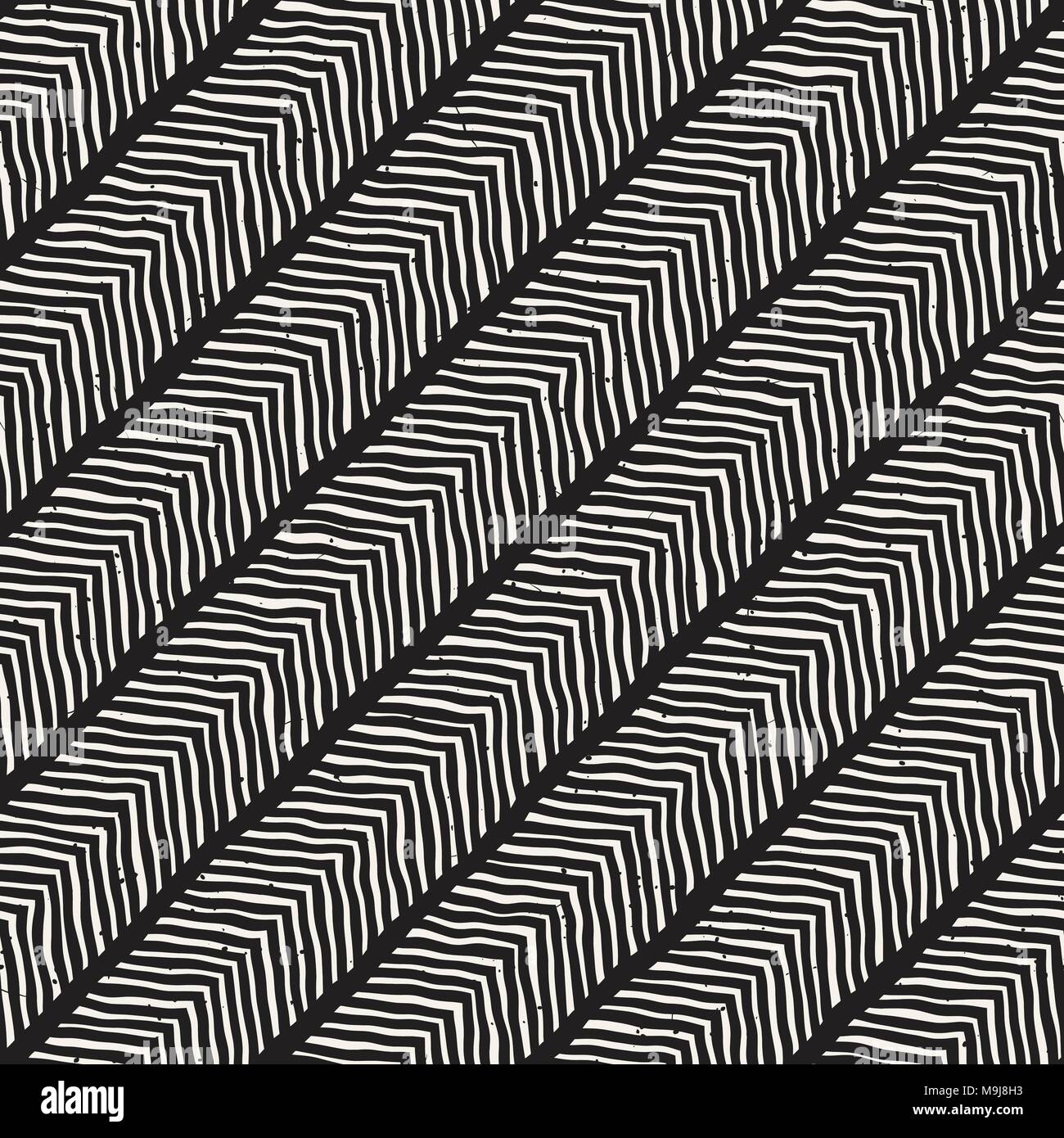 Simple ink geometric pattern. Monochrome black and white strokes ...